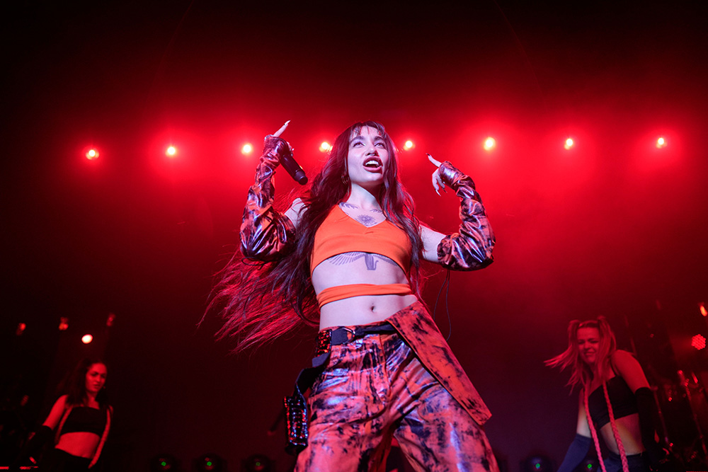 Argentine singer Maria Becerra performs during a show in Buenos Aires, Argentina
Becerra, Buenos Aires, Argentina - 24 Oct 2021