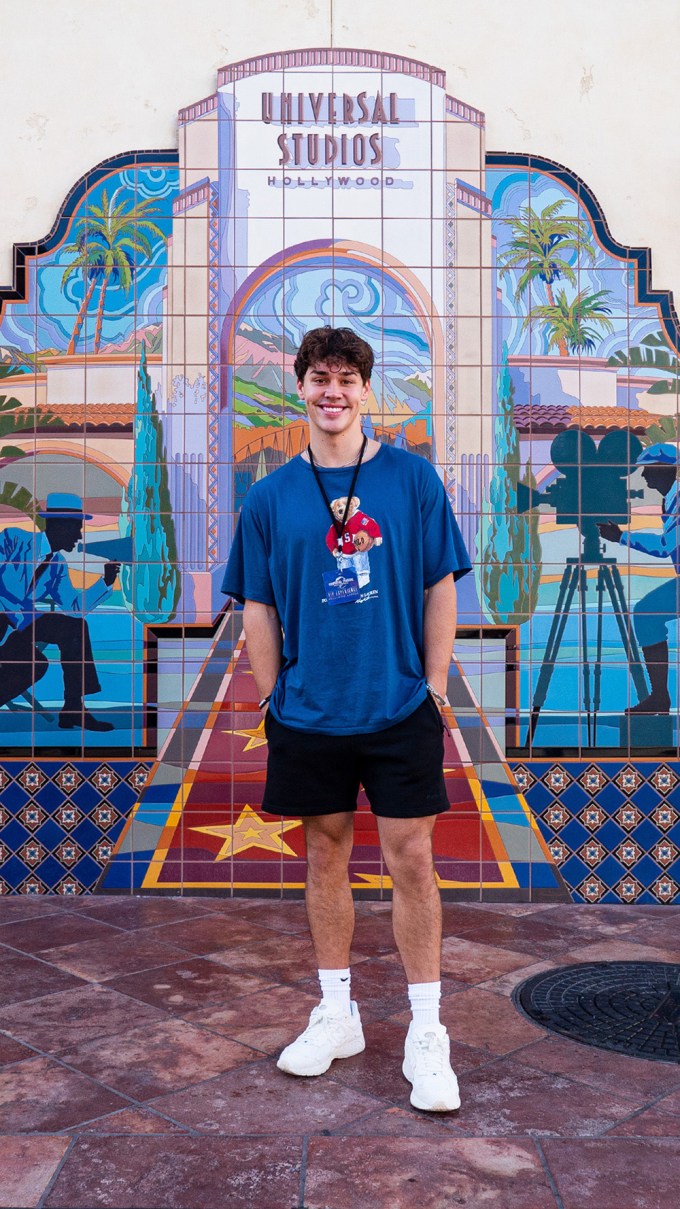 Noah Beck at Universal Studios