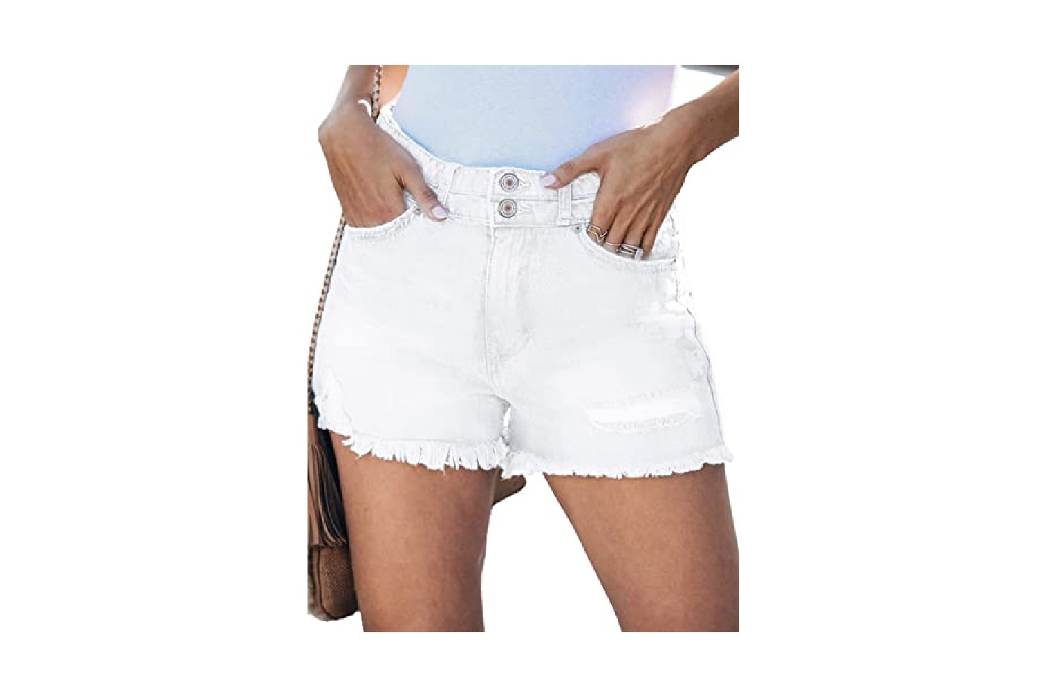 womens white shorts reviews