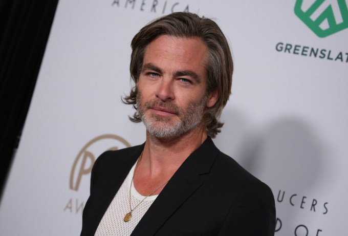 Chris Pine Rocks Long Hair At 2022 Producers Guild Awards