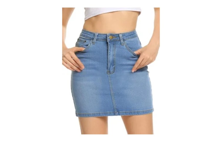 high waisted denim skirt reviews