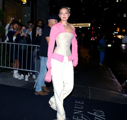 Gigi Hadid pictured attending Gigi Hadid's Guest in Residence launch dinner at Le Chalet at Saks Fifth Avenue in Midtown, Manhattan.Pictured: Gigi HadidRef: SPL5339047 060922 NON-EXCLUSIVEPicture by: Jose Perez / SplashNews.comSplash News and PicturesUSA: +1 310-525-5808London: +44 (0)20 8126 1009Berlin: +49 175 3764 166photodesk@splashnews.comWorld Rights