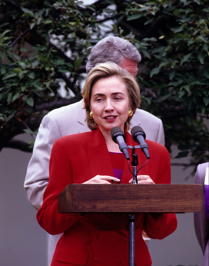 Hillary Clinton in the Rose Garden