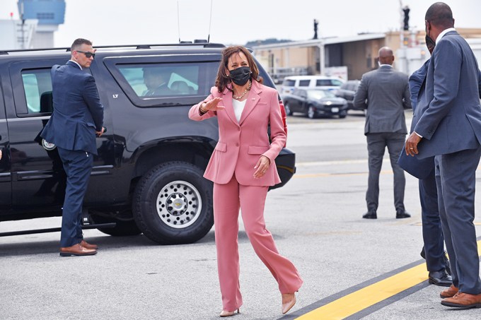 Kamala Harris at LaGuardia Airport