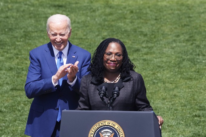 Ketanji Brown Jackson Speaks On The WH Lawn