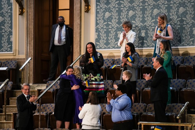 Jill Biden Hugs Oksana Markarova