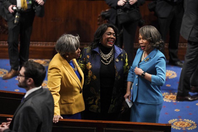 Reps Brenda Lawrence, Terri Sewell and Lisa Blunt