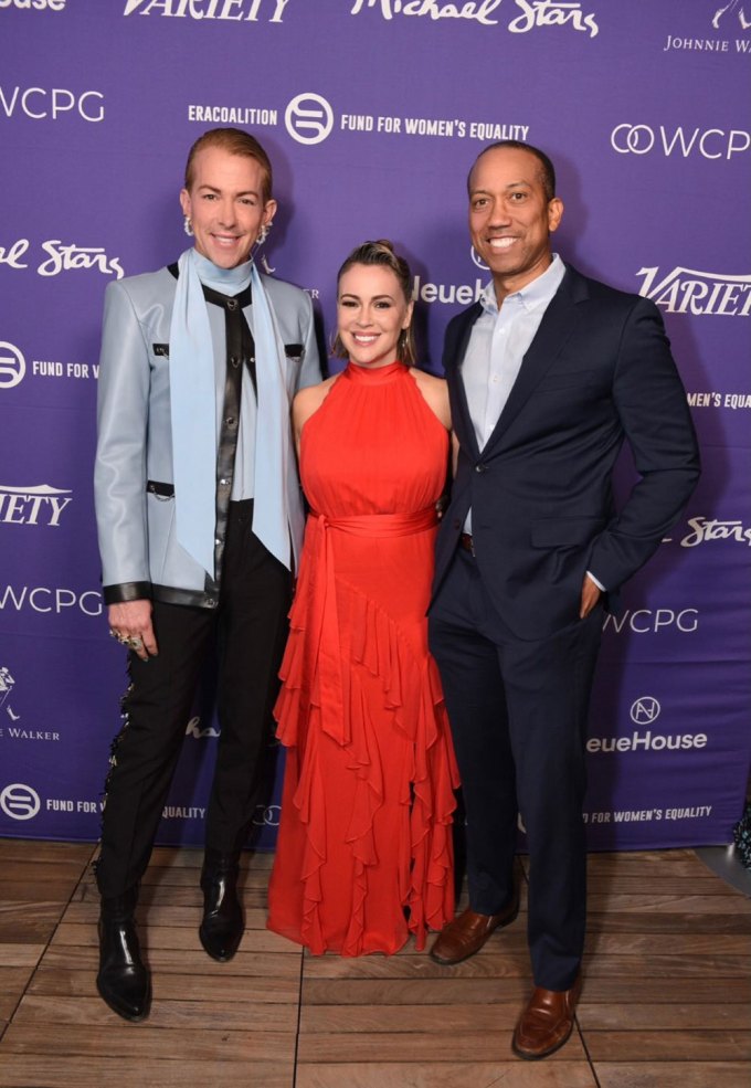 Derek Warburton, Alyssa Milano and Dr Kermit Jones