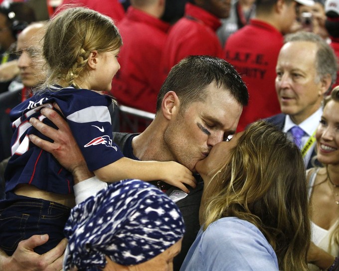 Tom Brady Smooches Gisele