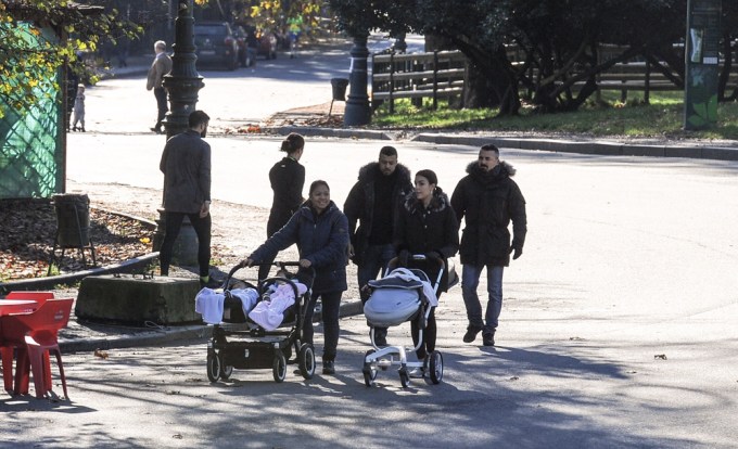 Georgina Rodriguez Walks With The Kids