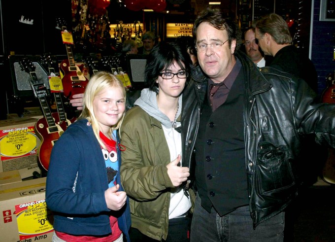 Dan Aykroyd with his daughters