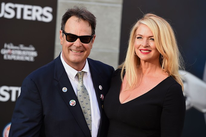 Dan Aykroyd & Donna Dixon pose