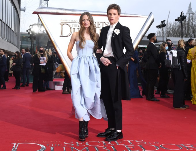 Eddie Redmayne and Hannah Bagshawe Pose On The Red Carpet