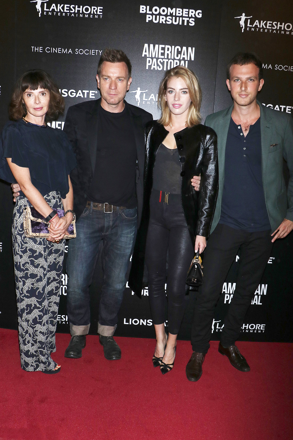 Eve Mavrakis, Ewan McGregor, daughter Clara McGregor and guest'American Pastoral' film screening, New York, USA - 19 Oct 2016