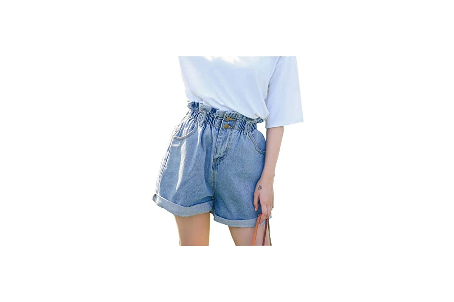 high waisted denim shorts reviews