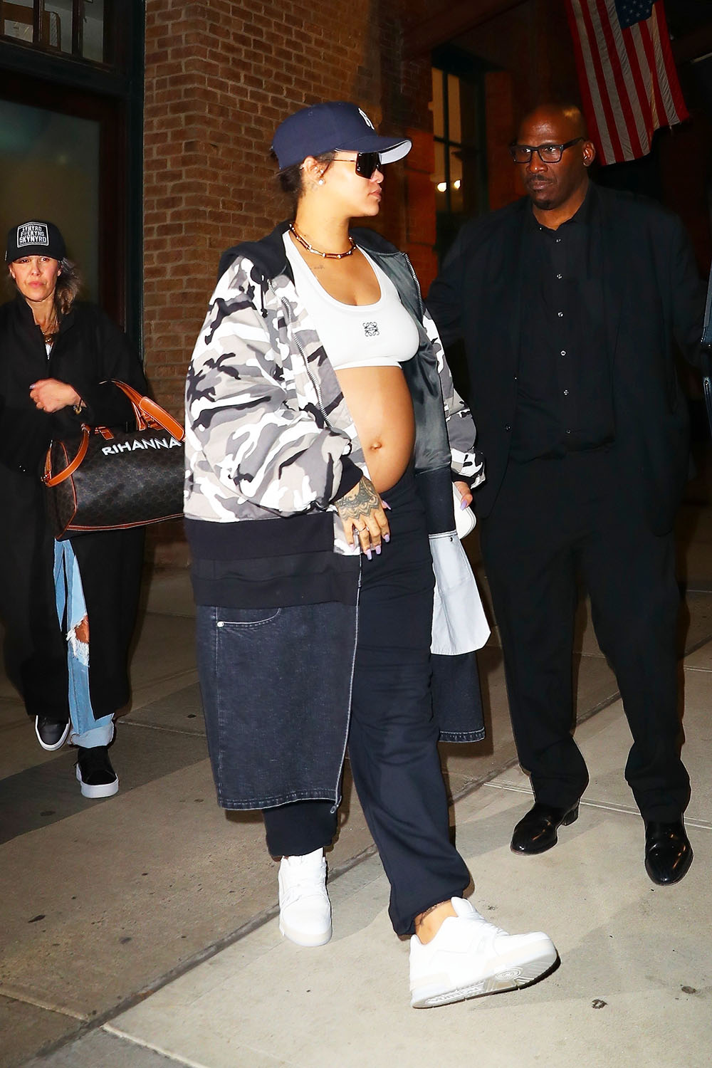 Rihanna Bump Crop Top Camo Jacket