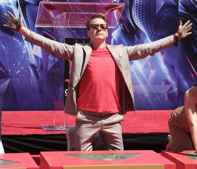 Robert Downey Jr. Gets A Handprint On Hollywood Blvd.