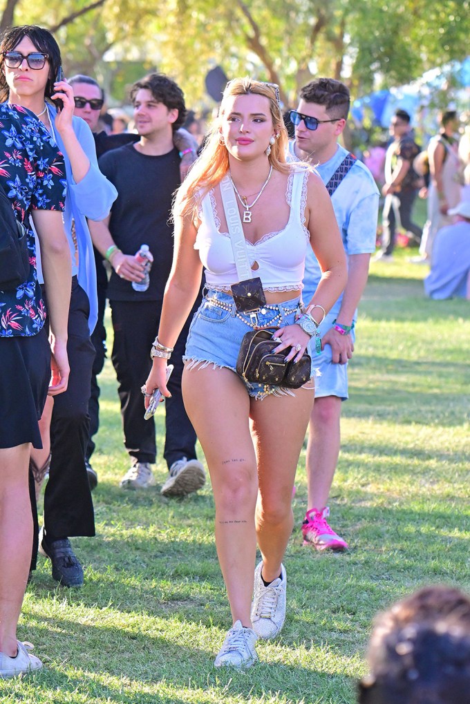 Bella Thorne Rocks Daisy Dukes At Coachella