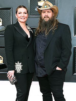 Chris Stapleton and wife Morgane at 2022 Grammy Awards