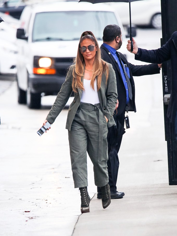 Jennifer Lopez Arrives At ‘Jimmy Kimmel Live’