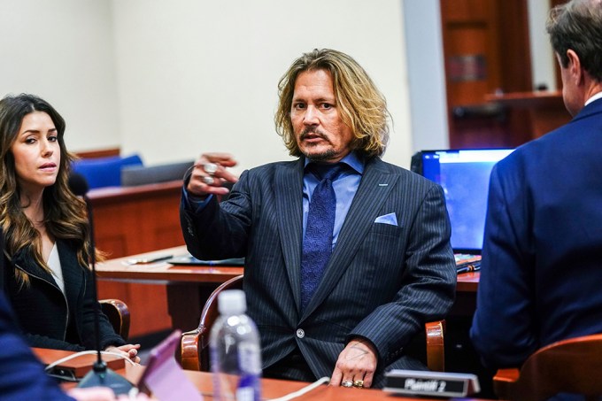 Johny Depp Points In Court