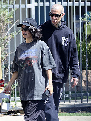 Kourtney Kardashian and Travis Barker in Los Angeles