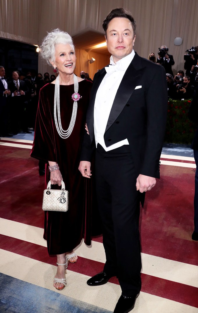 Elon Musk & Mom At The 2022 Met Gala