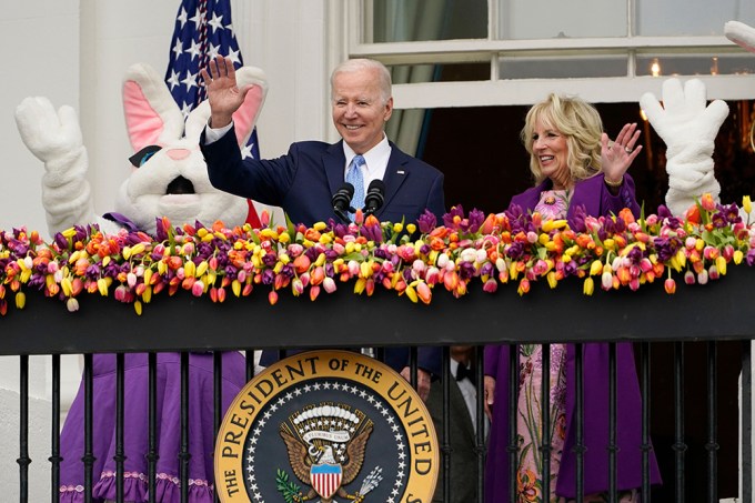 Joe & Jill Biden Wave To The Audience