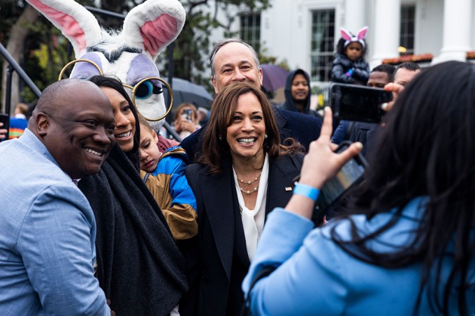 Kamala Harris Smiles For A Photo