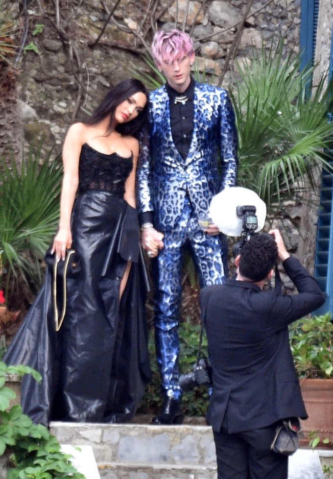 Megan Fox and Machine Gun Kelly pose for a photo