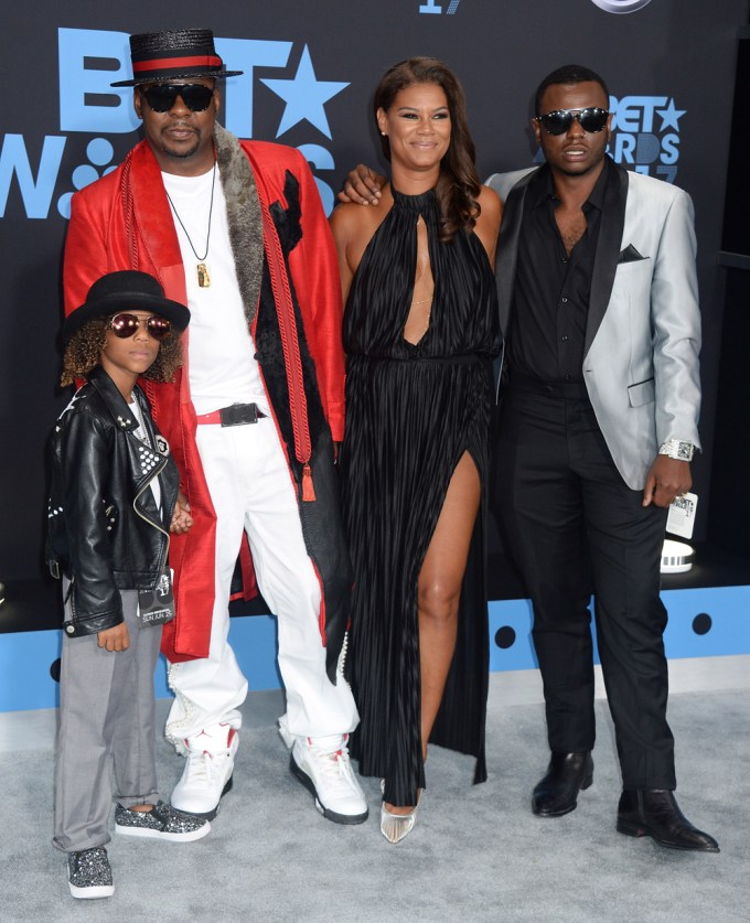 Bobby Brown With Alicia Etheredge, Cassius and Bobby Jr.