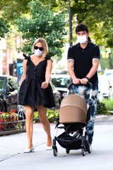 Chloe Sevigny and Sinisa Mackovic seen pushing their baby around in a pram in New York. 13 Sep 2020 Pictured: Chloe Sevigny, Sinisa Mackovic. Photo credit: RCF / MEGA TheMegaAgency.com +1 888 505 6342 (Mega Agency TagID: MEGA700278_004.jpg) [Photo via Mega Agency]