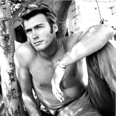 Editorial use onlyMandatory Credit: Photo by Snap/Shutterstock (390879aq)FILM STILLS OF 1955, BARE CHEST, BEEFCAKE, CLINT EASTWOOD, POSED, TREE, COOL, PIN-UPS IN 1955VARIOUS