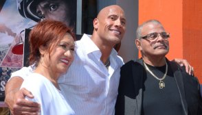 Dwayne Johnson and parents