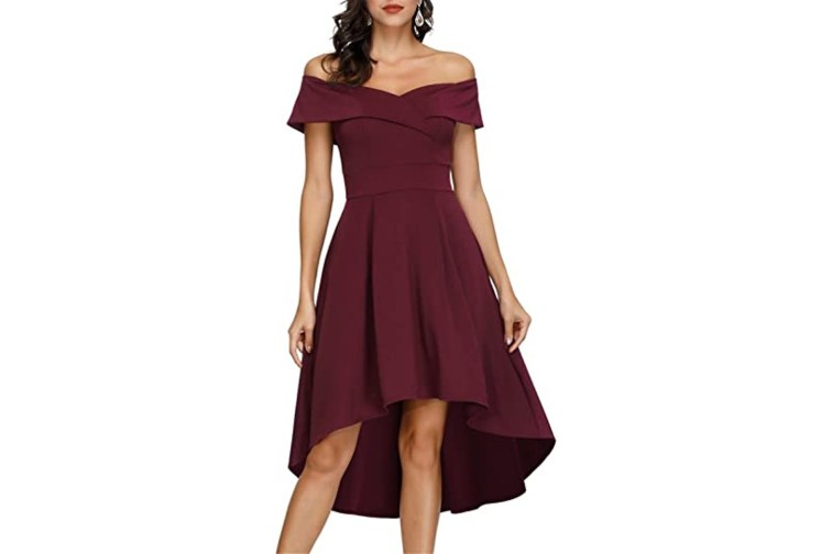 off-the-shoulder formal dress reviews