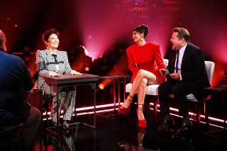 The Late Late Show with James Corden airing Thursday, September 8, 2022, with guests Kylie Jenner, Kris Jenner, and Jeff Scheen. Photo: Terence Patrick ©2022 CBS Broadcasting, Inc. All Rights Reserved