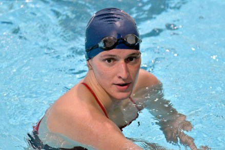 Penn transgender swimmer Lia Thomas speaks to her coach after winning the 500 meter freestyle during an NCAA college swimming meet with Harvard, at at Harvard University in Cambridge, Mass. The University of Pennsylvania says it will work with the NCAA under its newly adopted standards for transgender athletes. Swimmer Lia Thomas competed on the men's team at Penn before transitioning
NCAA Transgender Athletes, Cambridge, United States - 22 Jan 2022