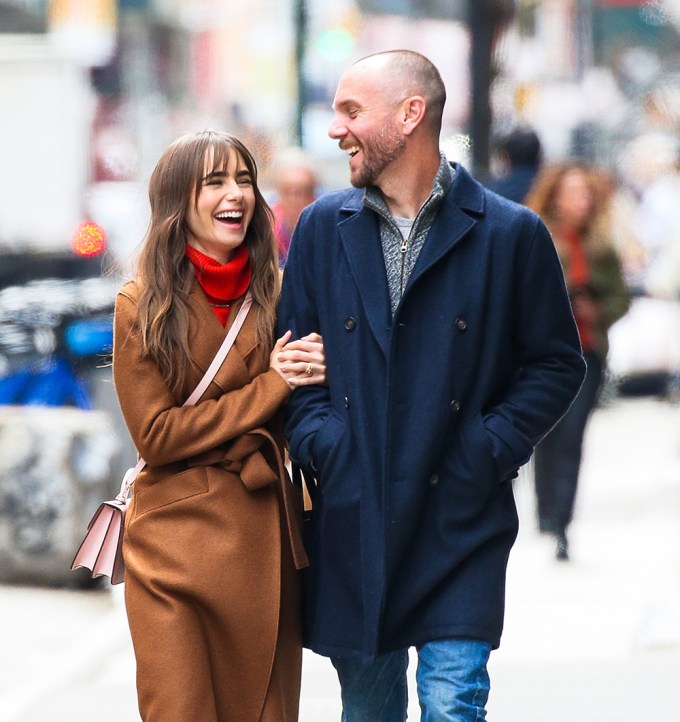 Lily Collins & Husband Charlie McDowell Get Dinner