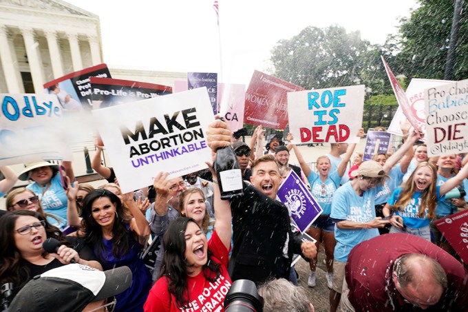 Pro-Life Demonstrators Celebrate Roe Being Overturned