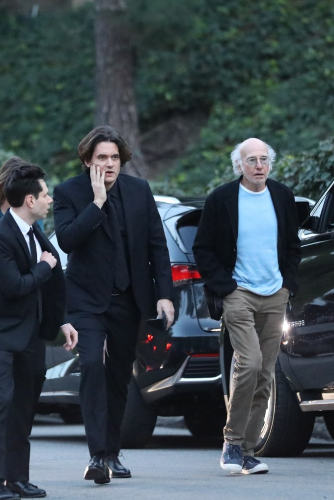 John Mayer & Larry David Attend Bob Saget’s Funeral