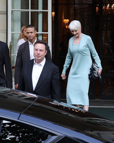 Paris, FRANCE  - *EXCLUSIVE*  - The SpaceX, investor, CEO, and product architect of Tesla, Elon Musk, and his family leave their hotel to go to the National Library in Paris, where an event awaits them.Pictured: Elon Musk, Maye MuskBACKGRID USA 16 JUNE 2023 USA: +1 310 798 9111 / usasales@backgrid.comUK: +44 208 344 2007 / uksales@backgrid.com*UK Clients - Pictures Containing ChildrenPlease Pixelate Face Prior To Publication*