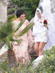 portofino, ITALY - *EXCLUSIVE* - Here Comes the Bride!! Kourtney Kardashian is seen being guided to her wedding by mother Kris.Pictured: Kourtney KardashianBACKGRID USA 22 MAY 2022 BYLINE MUST READ: Cobra Team / BACKGRIDUSA: +1 310 798 9111 / usasales@backgrid.comUK: +44 208 344 2007 / uksales@backgrid.com*UK Clients - Pictures Containing ChildrenPlease Pixelate Face Prior To Publication*