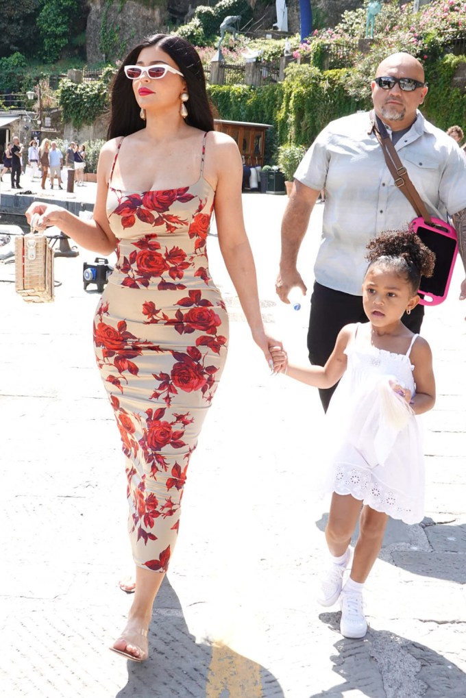 Kylie Jenner holds Stormi Webster’s hand in Portofino, Italy