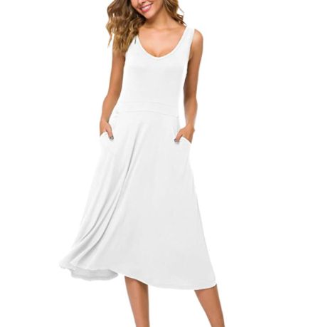 White flowy dress
