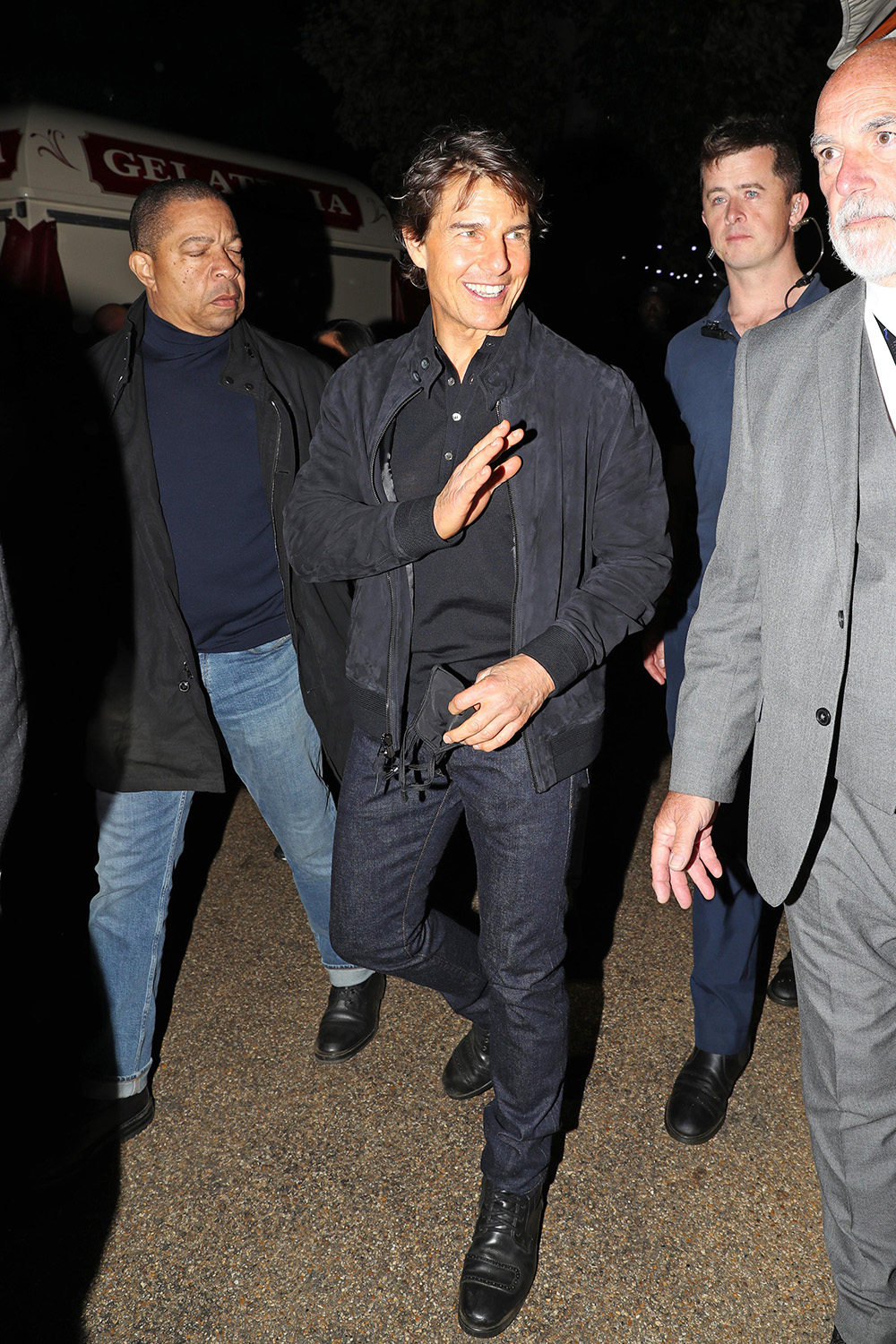 EXCLUSIVE: Tom Cruise leaves the  Adele concert at BST Hyde Park and is mobbed by fans on his 60th bd