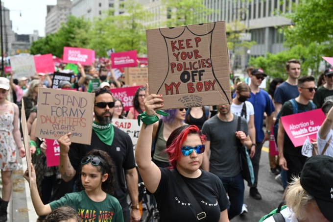 Protest Signs At New York’s ‘Bans Off Our Bodies’ March