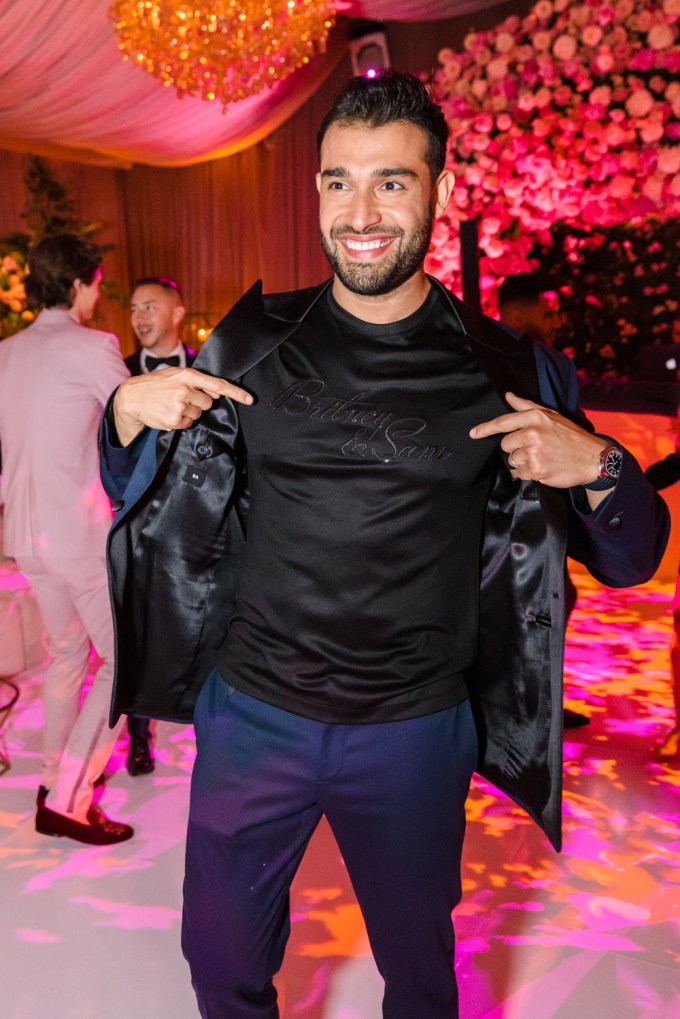 Sam Asghari Shows Off His Shirt