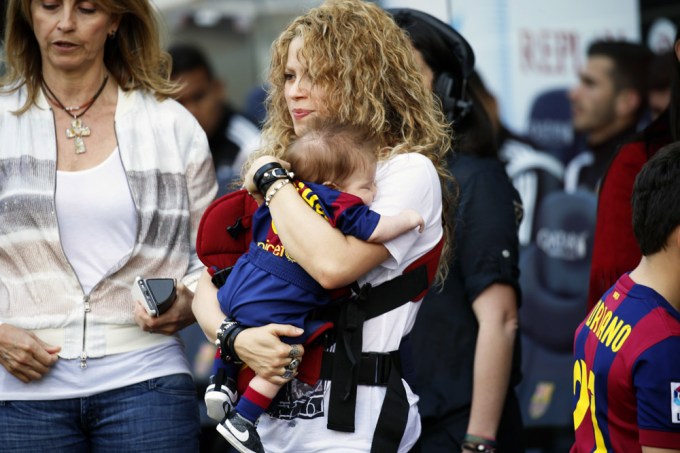 Shakira & Son Sasha At A Soccer Match