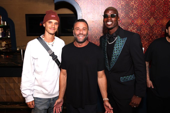 Romeo Beckham, David Grutman, and Paul Pogba