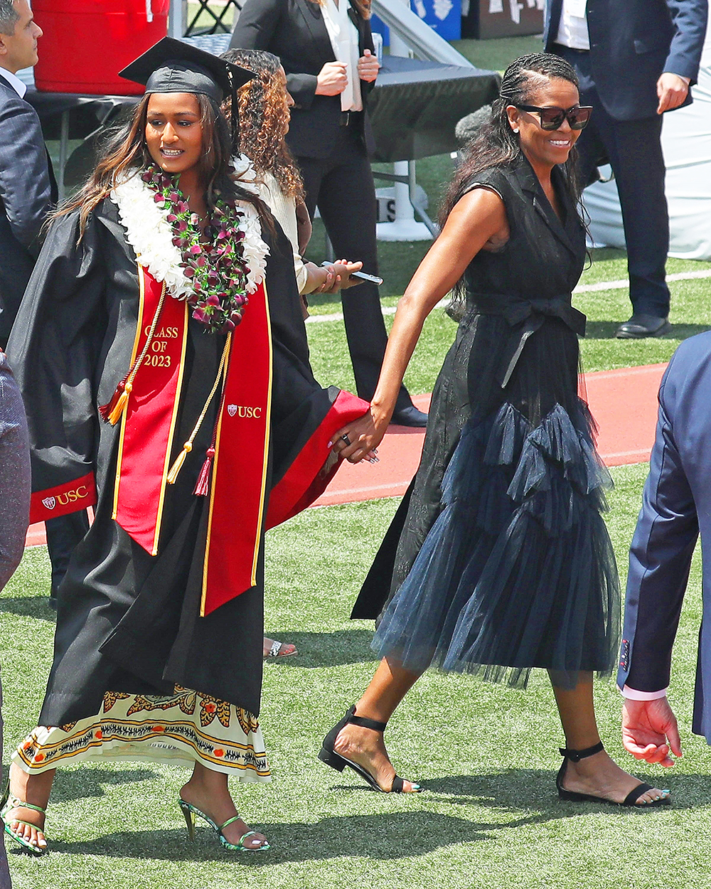 Los Angeles, CA  - Sasha Obama graduates USC in front of proud parents Barack and Michelle, and sister Malia. Sasha was a Sociology major!

Pictured: Sasha Obama, Michelle Obama

BACKGRID USA 12 MAY 2023 

USA: +1 310 798 9111 / usasales@backgrid.com

UK: +44 208 344 2007 / uksales@backgrid.com

*UK Clients - Pictures Containing Children
Please Pixelate Face Prior To Publication*